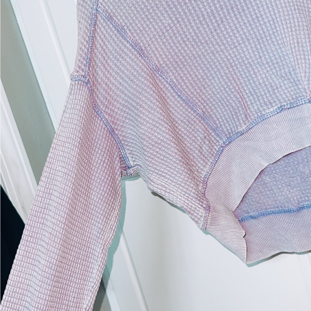 Purple Waffle Material Pullover